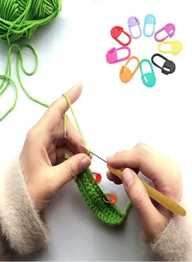 53 Arts 100 Pcs Stitch Markers Set for Knitting & Crochet | Locking Plastic Stitch Markers with Box | Durable Needle Clips for Yarn, DIY Sewing, and Handmade Craft Projects - Image 4